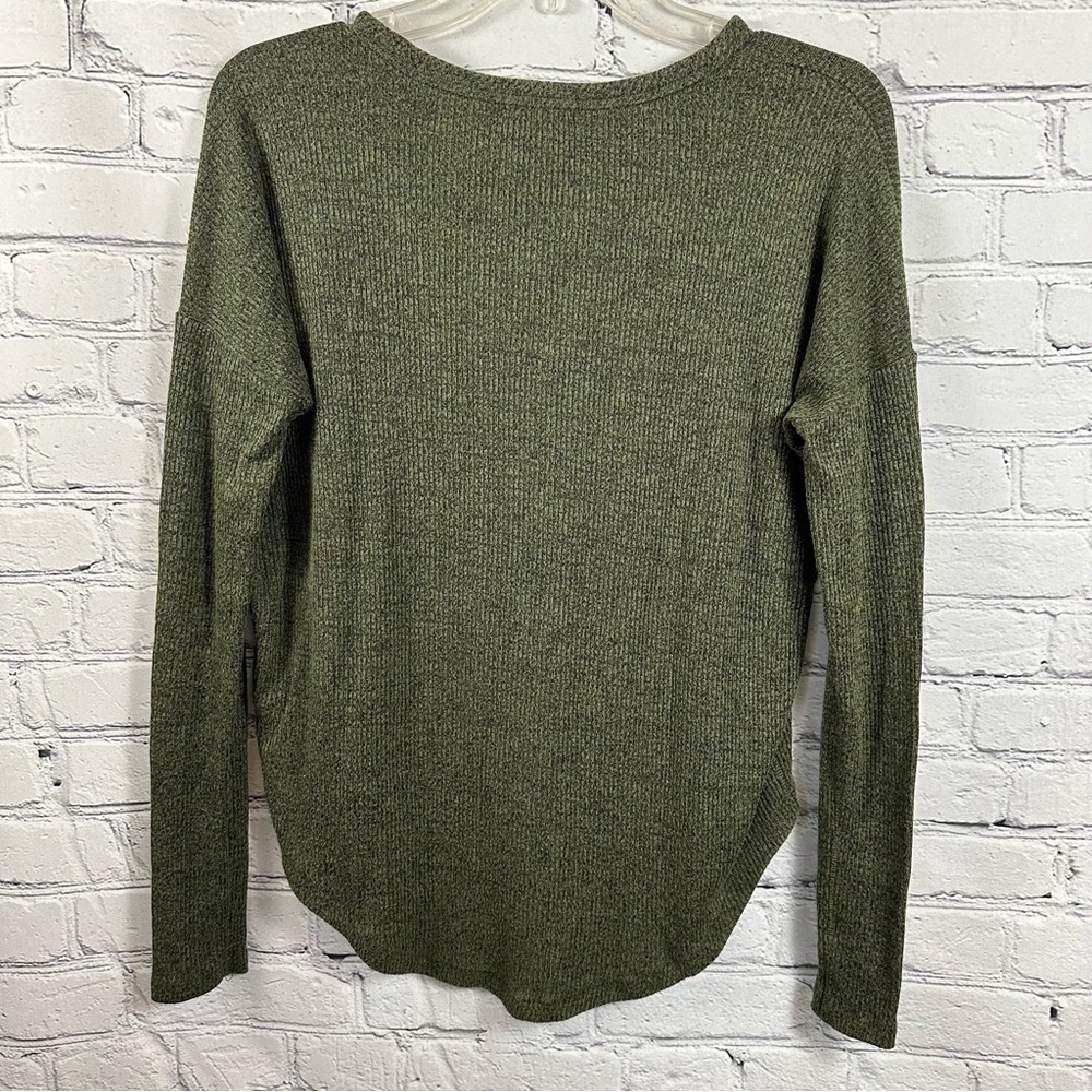 Rag & Bone Women’s Knit Rib Tee Long Sleeve Jersey Knit T-Shirt Green S - Picture 2 of 6